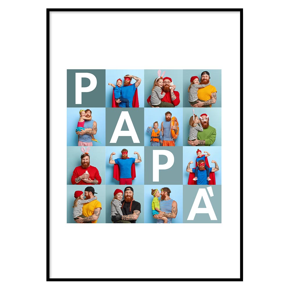 Poster Personalizzato Collage con le foto più belle Papà