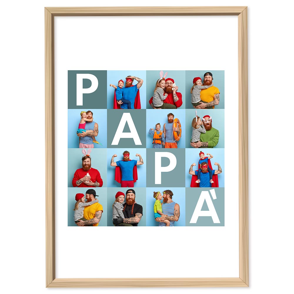 Poster Personalizzato Collage con le foto più belle Papà