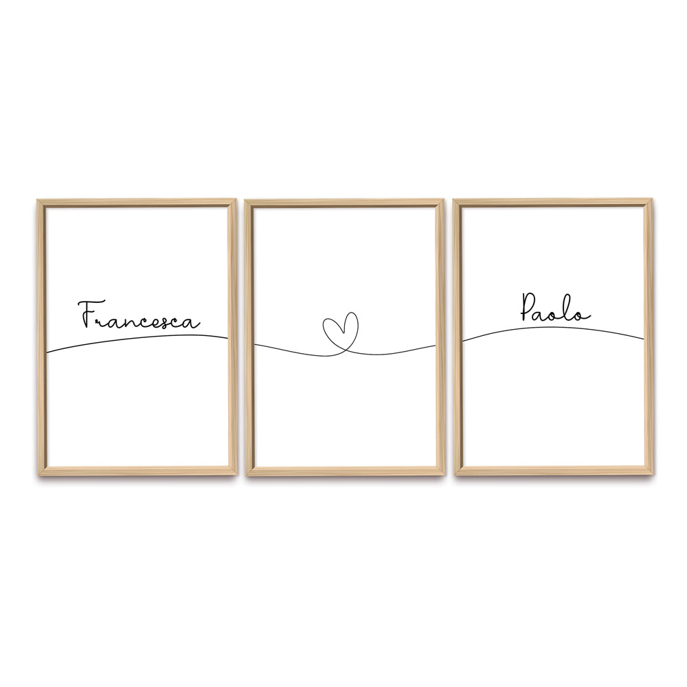 Poster Personalizzato Set Nomi