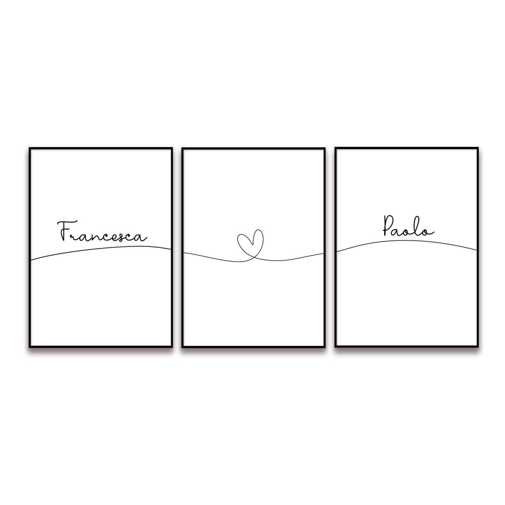 Poster Personalizzato Set Nomi