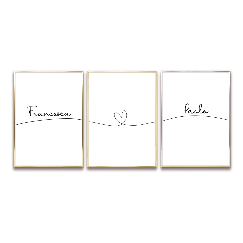 Poster Personalizzato Set Nomi