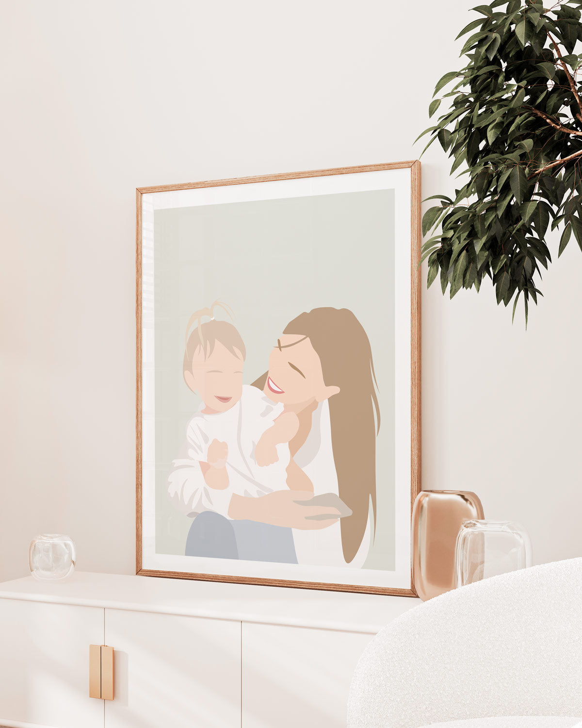 Poster Personalizzato Ritratto Flat