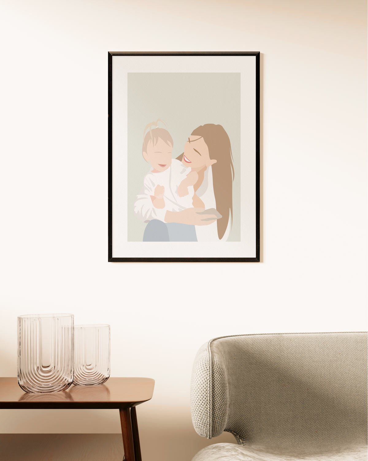 Poster Personalizzato Ritratto Flat