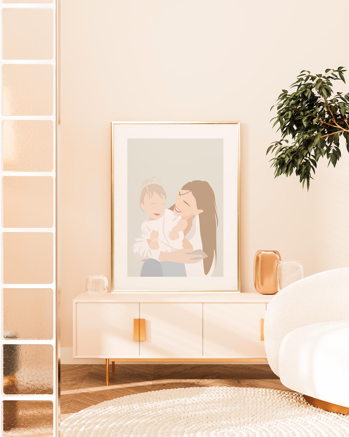 Poster Personalizzato Ritratto Flat