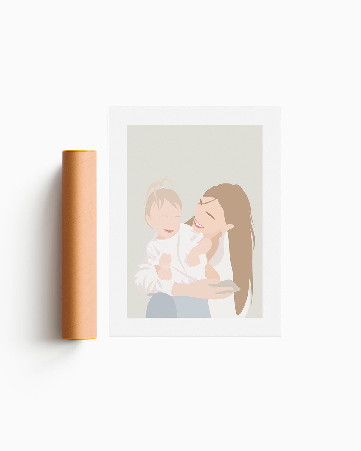 Poster Personalizzato Ritratto Flat