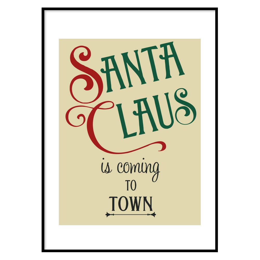 Poster Natalizio Santa Claus