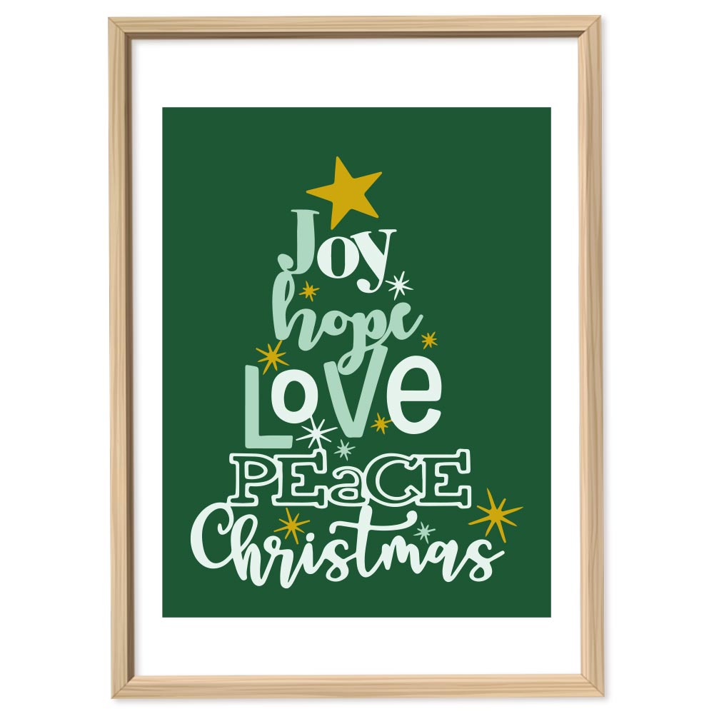 Poster Natalizio Love Christmas Tree