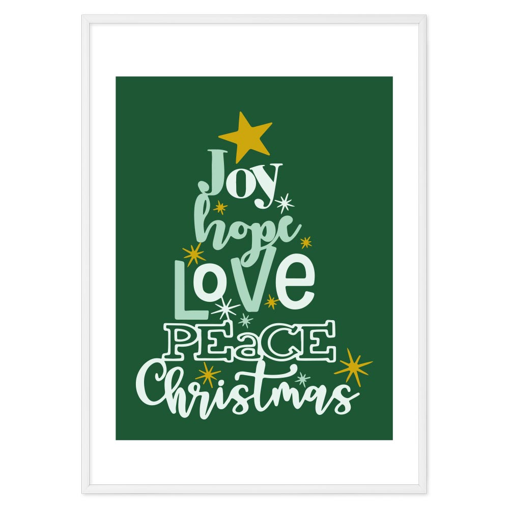 Poster Natalizio Love Christmas Tree