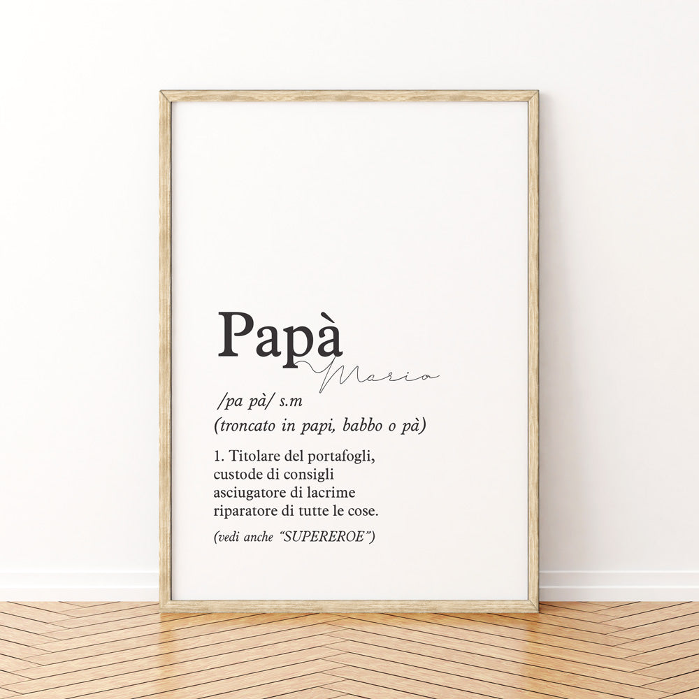 Poster Personalizzato Papà Supereroe