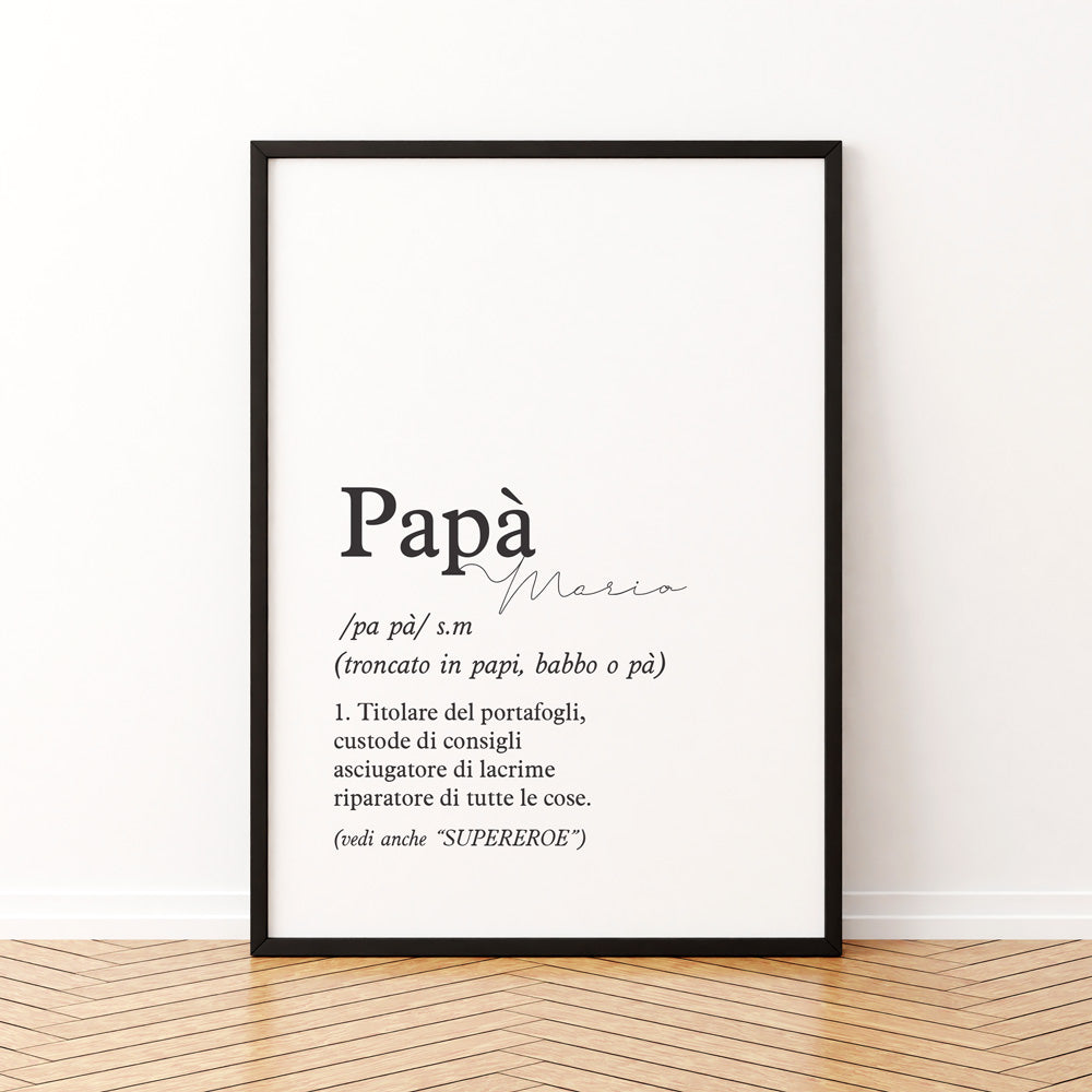 Poster Personalizzato Papà Supereroe