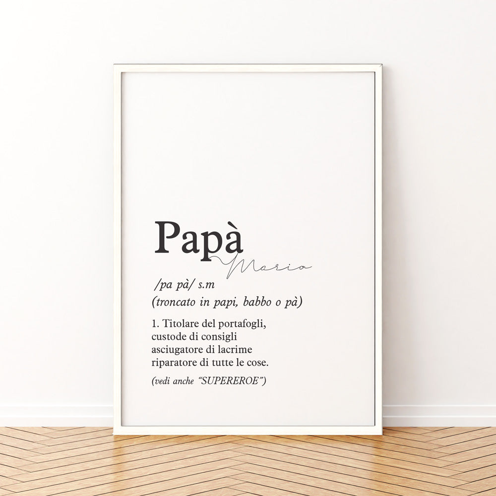 Poster Personalizzato Papà Supereroe