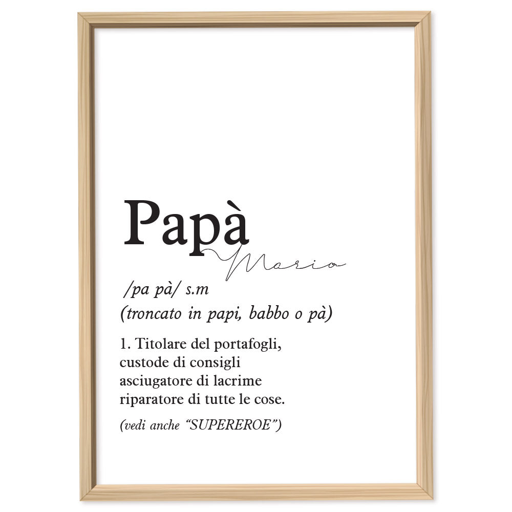 Poster Personalizzato Papà Supereroe