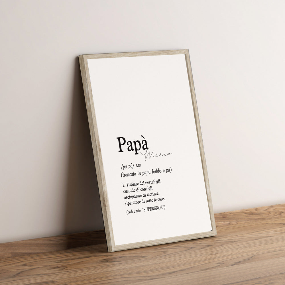 Poster Personalizzato Papà Supereroe