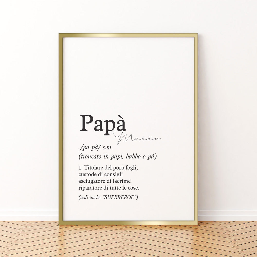 Poster Personalizzato Papà Supereroe