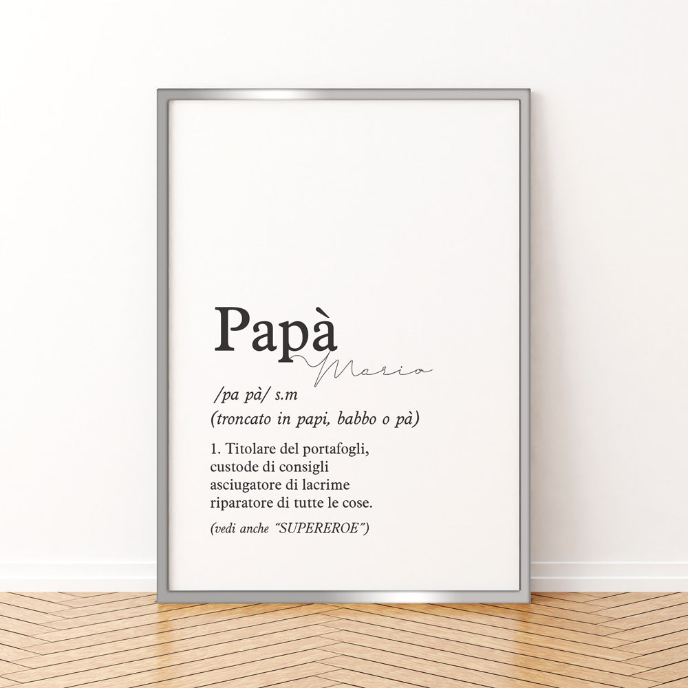 Poster Personalizzato Papà Supereroe