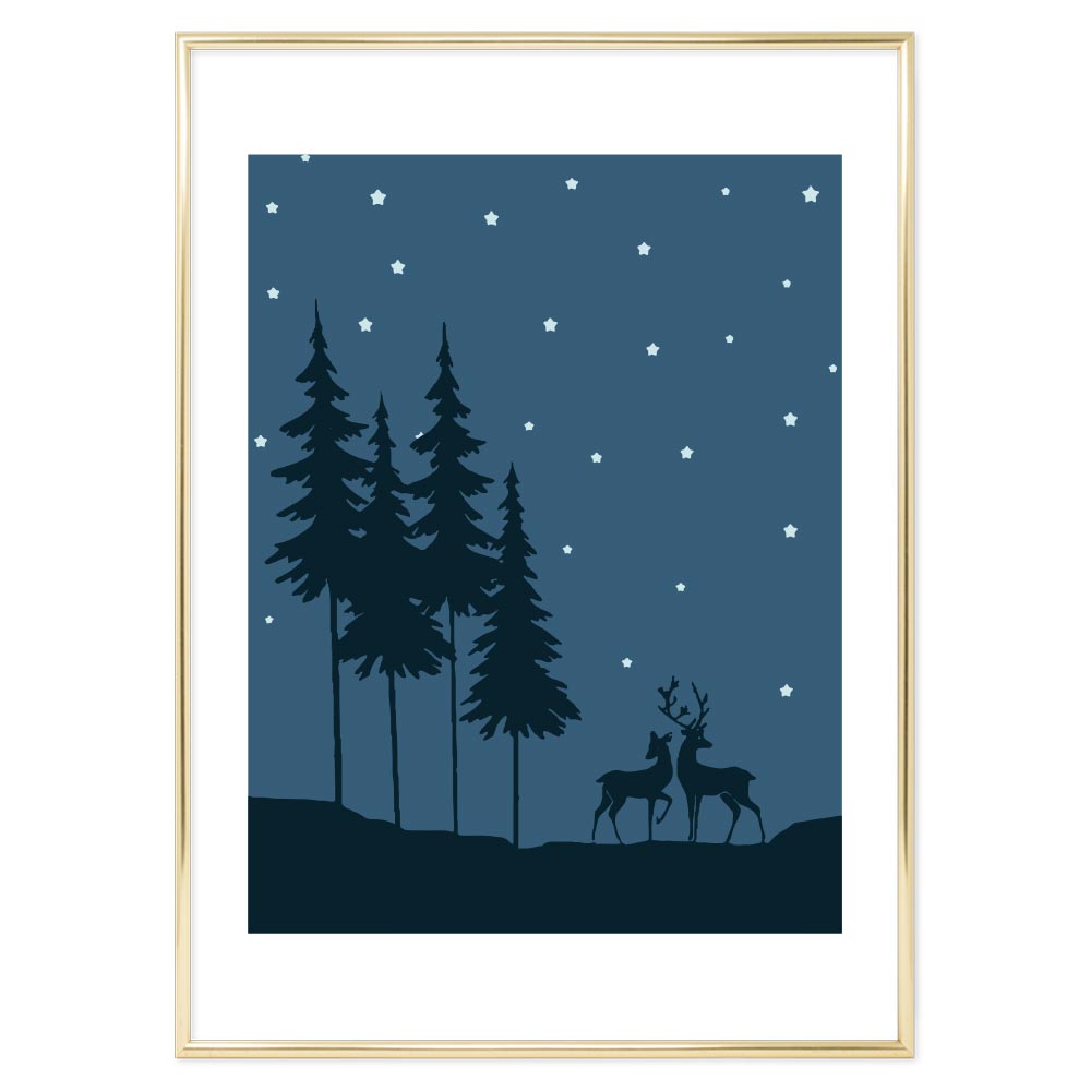 Poster Natalizio Christmas Night