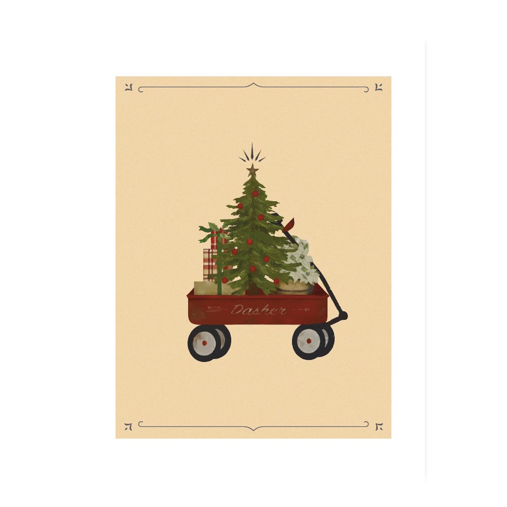 Poster Natalizio Christmas car