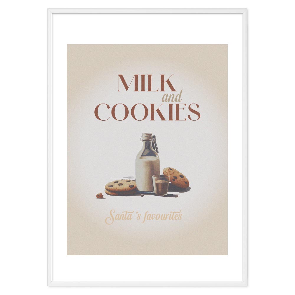 Poster Natalizio Milk and Cookies