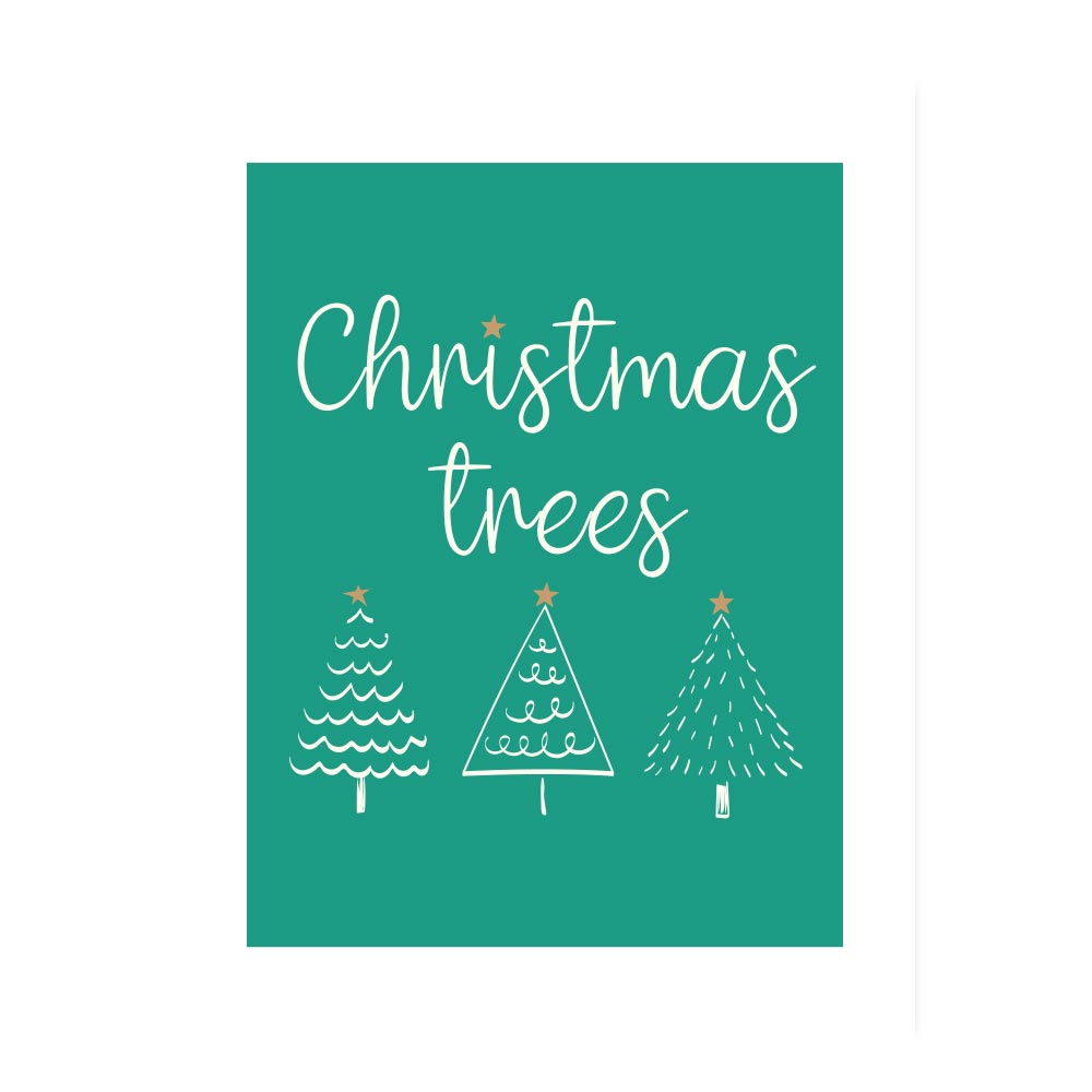 Poster Natalizio Three Christmas trees
