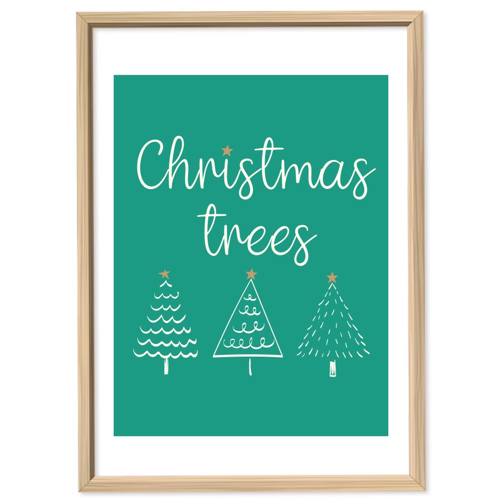 Poster Natalizio Three Christmas trees