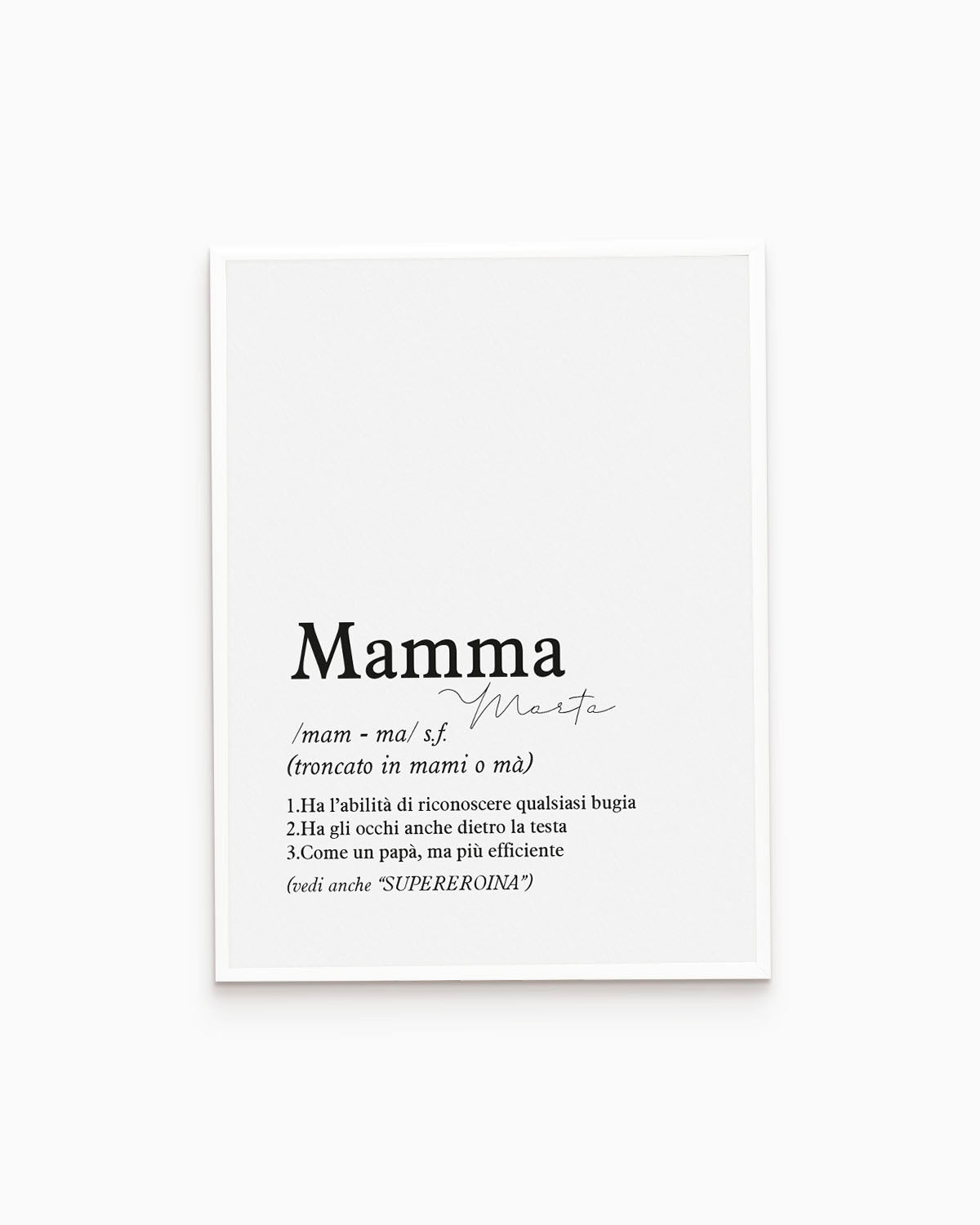 Poster Personalizzato Definizione di mamma