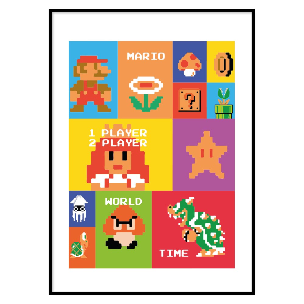 Poster Gaming Supermario retro