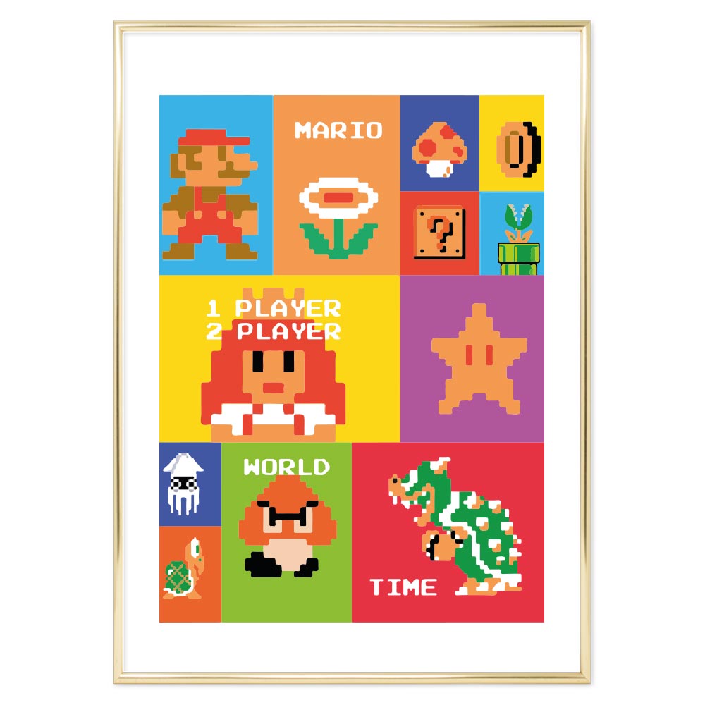 Poster Gaming Supermario retro