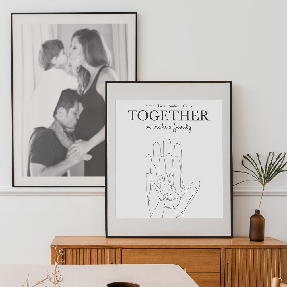 Poster Personalizzato Together we make a family
