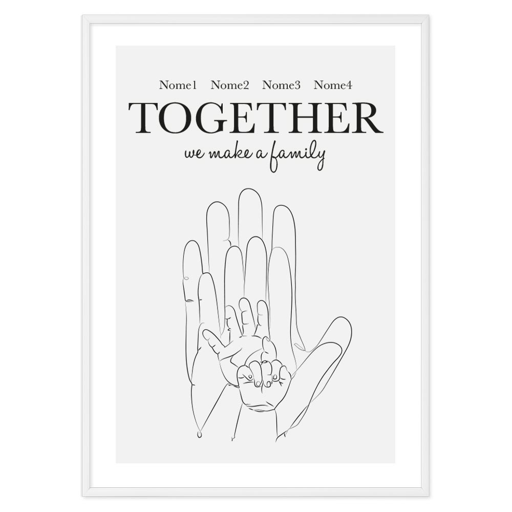 Poster Personalizzato Together we make a family