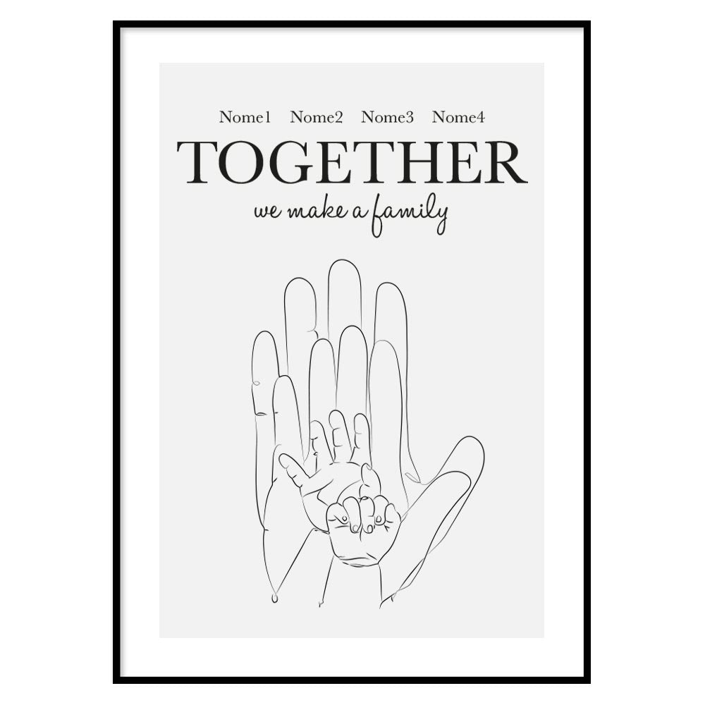 Poster Personalizzato Together we make a family
