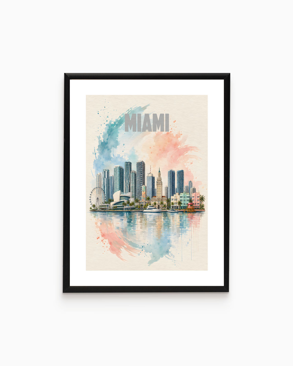 Poster city artistic Miami