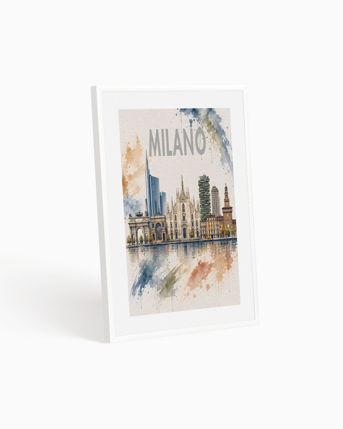 Poster city artistic Milano