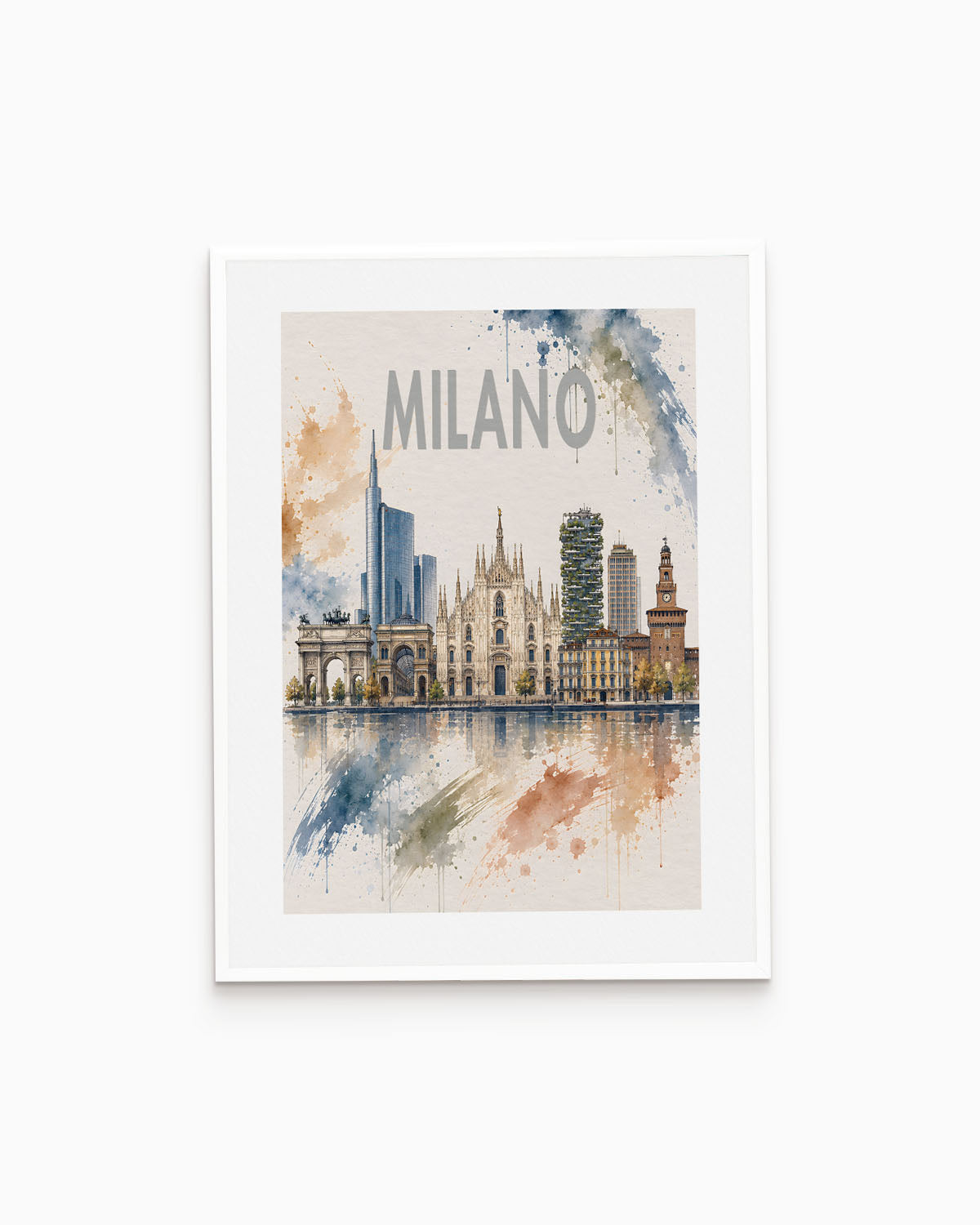 Poster city artistic Milano