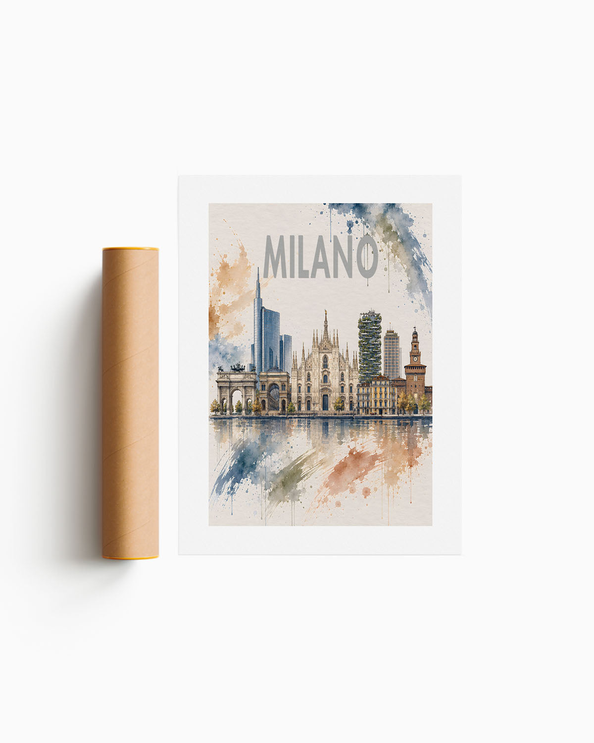 Poster city artistic Milano