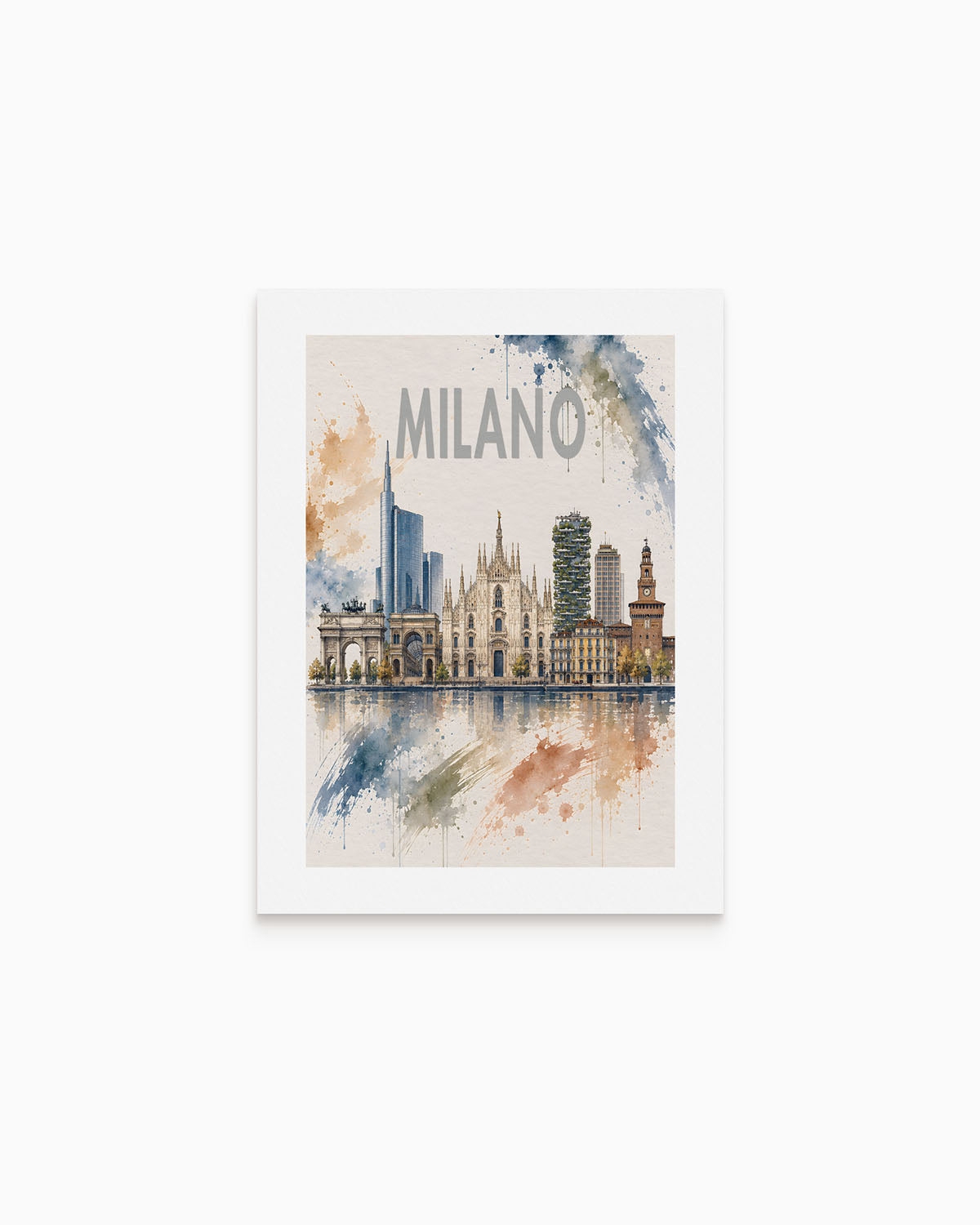 Poster city artistic Milano