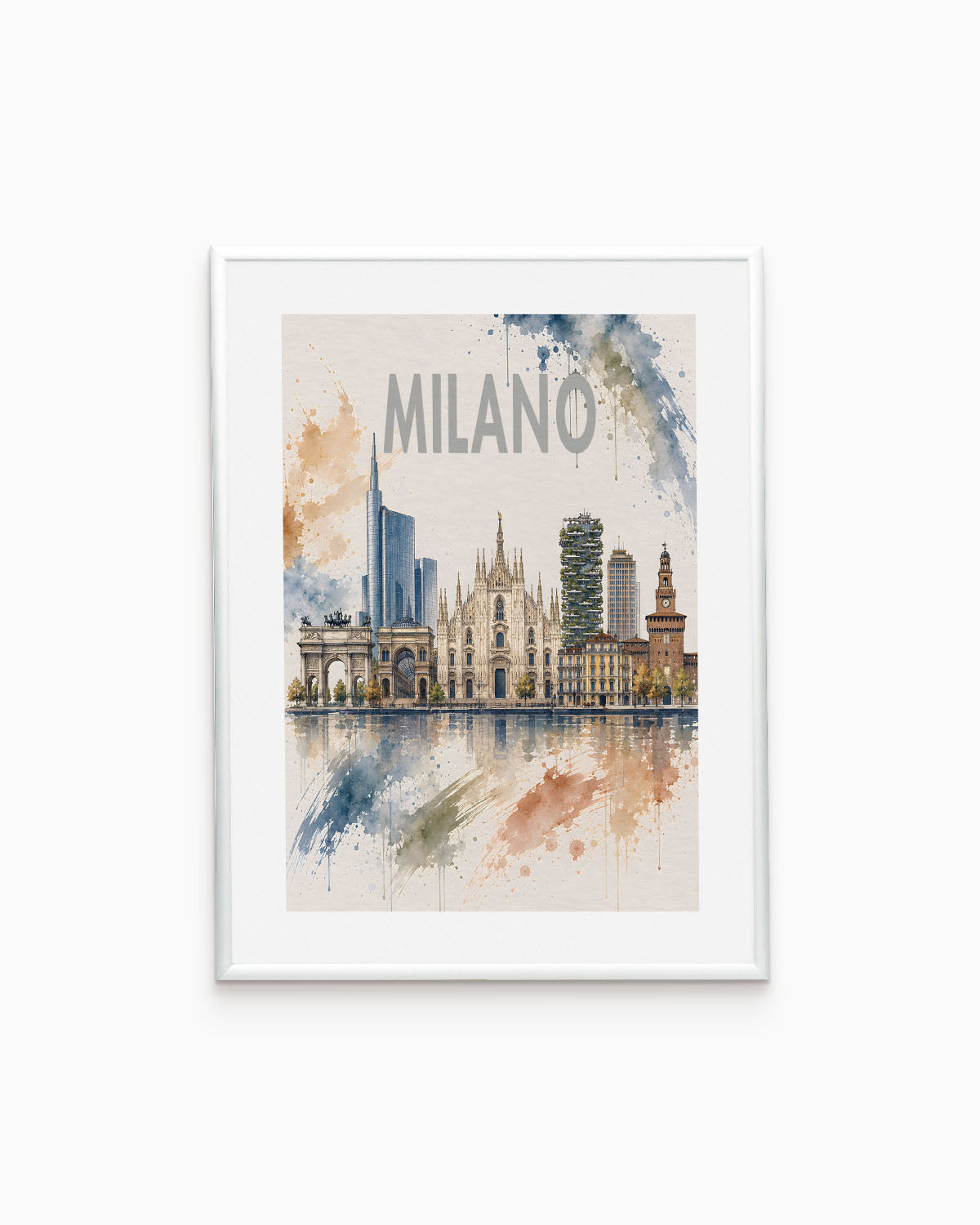 Poster city artistic Milano