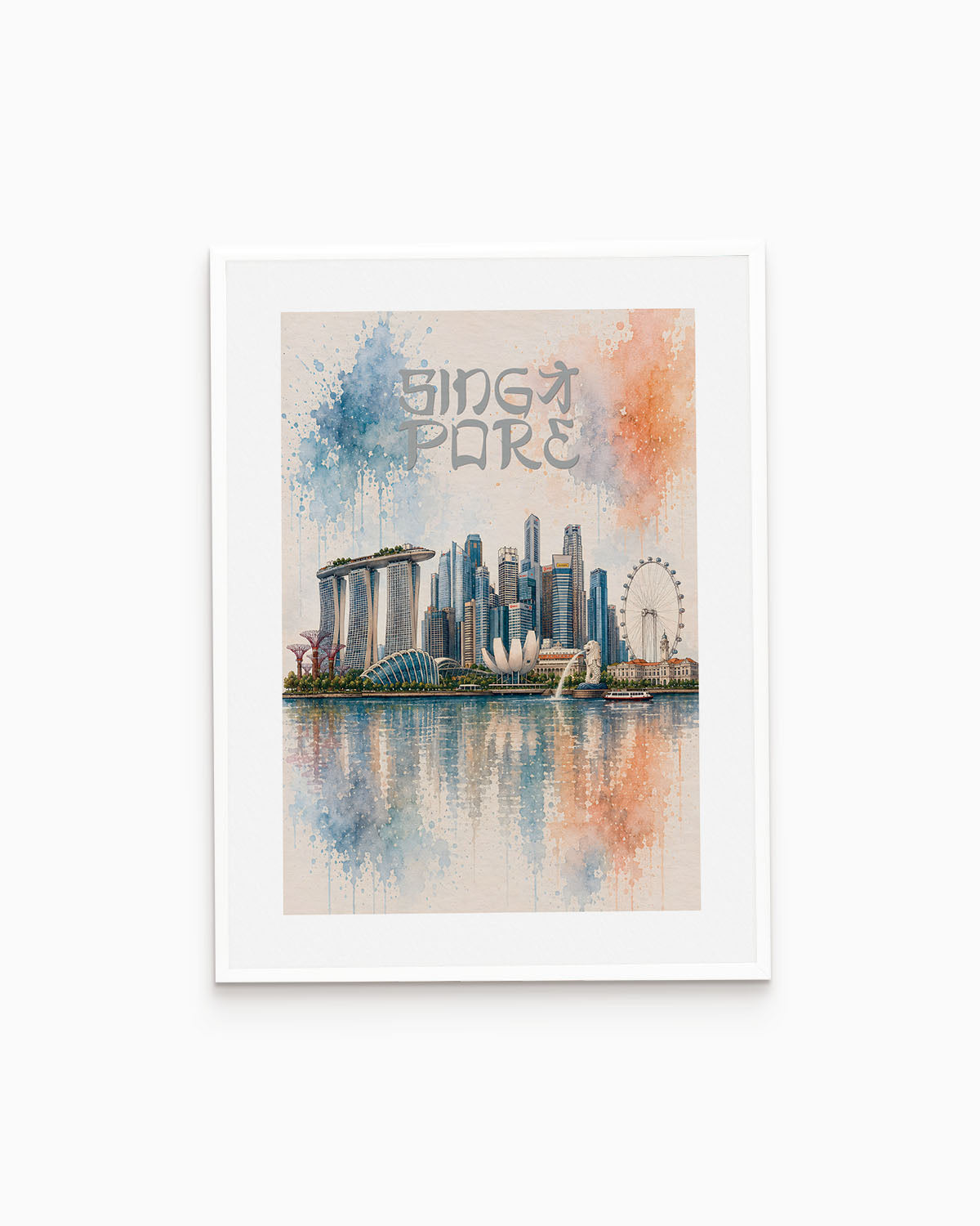 Poster city artistic Singapore