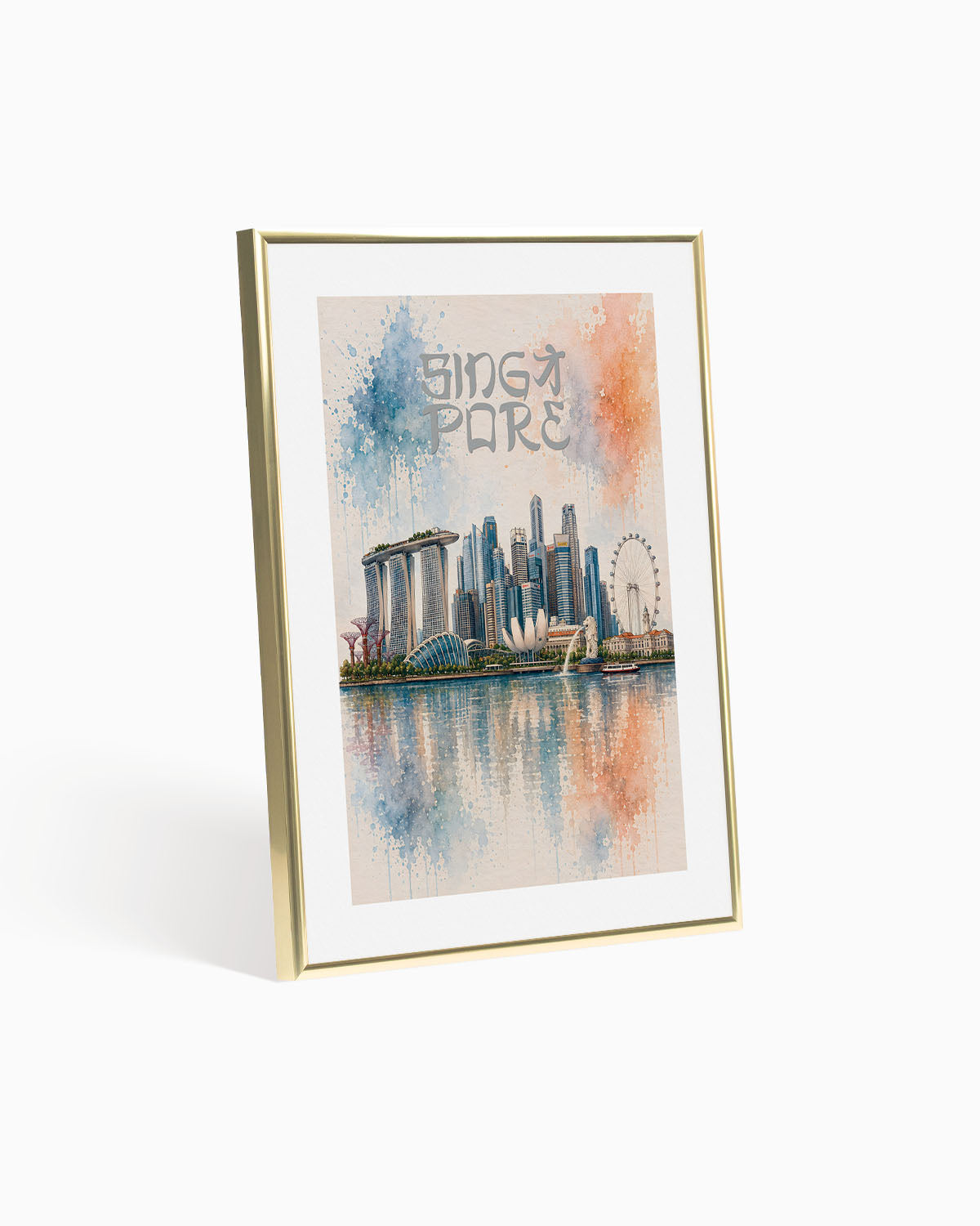 Poster city artistic Singapore