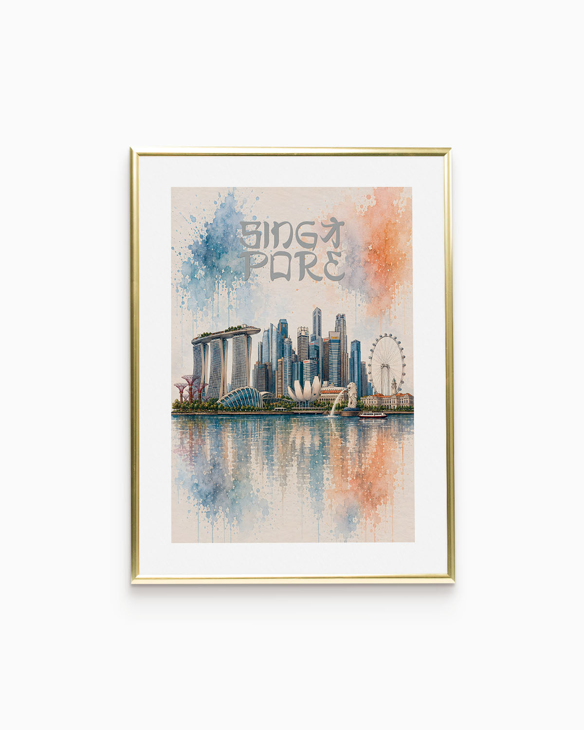 Poster city artistic Singapore
