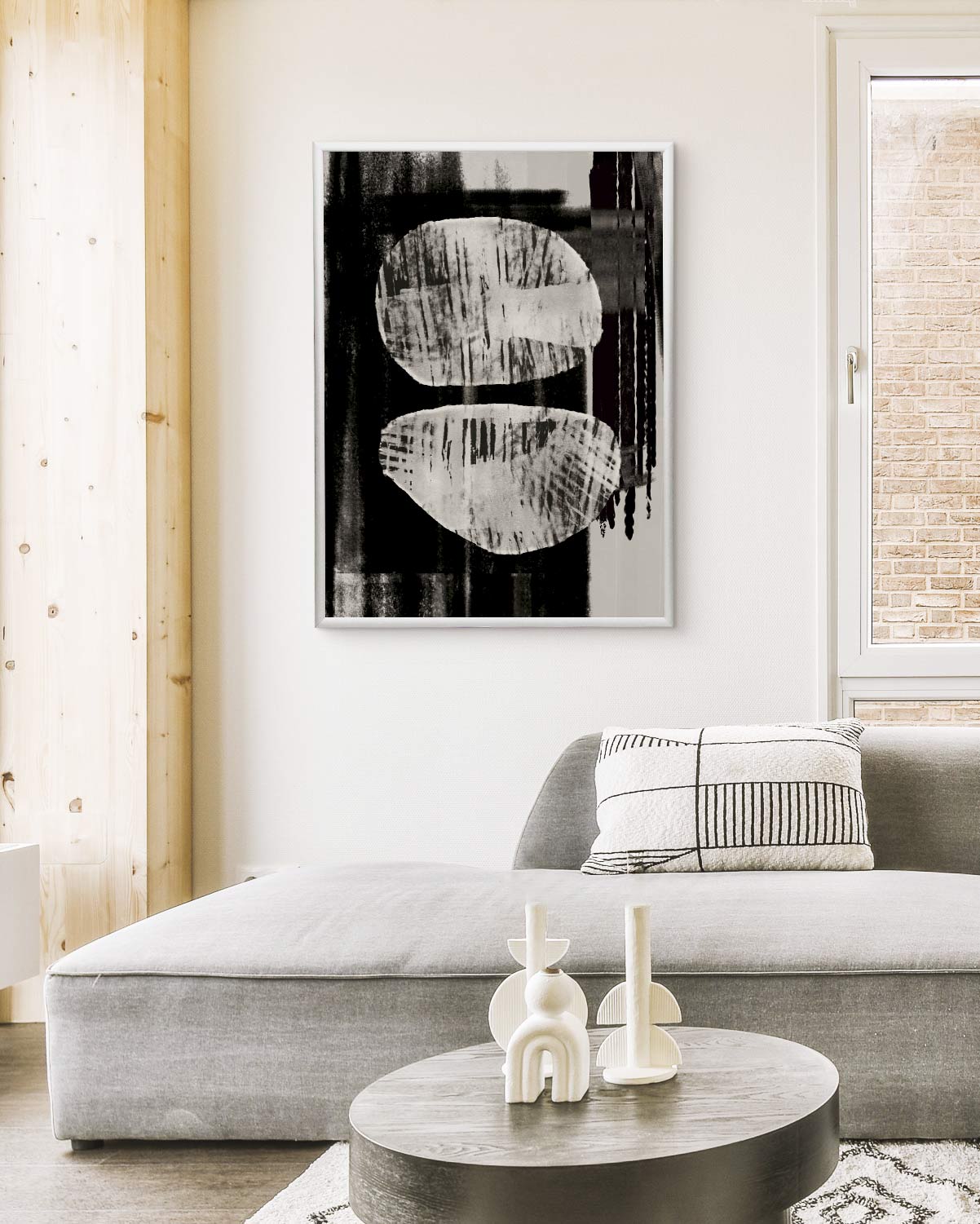 poster astratto contrasto, decorazione casa ideale per ambienti moderni
