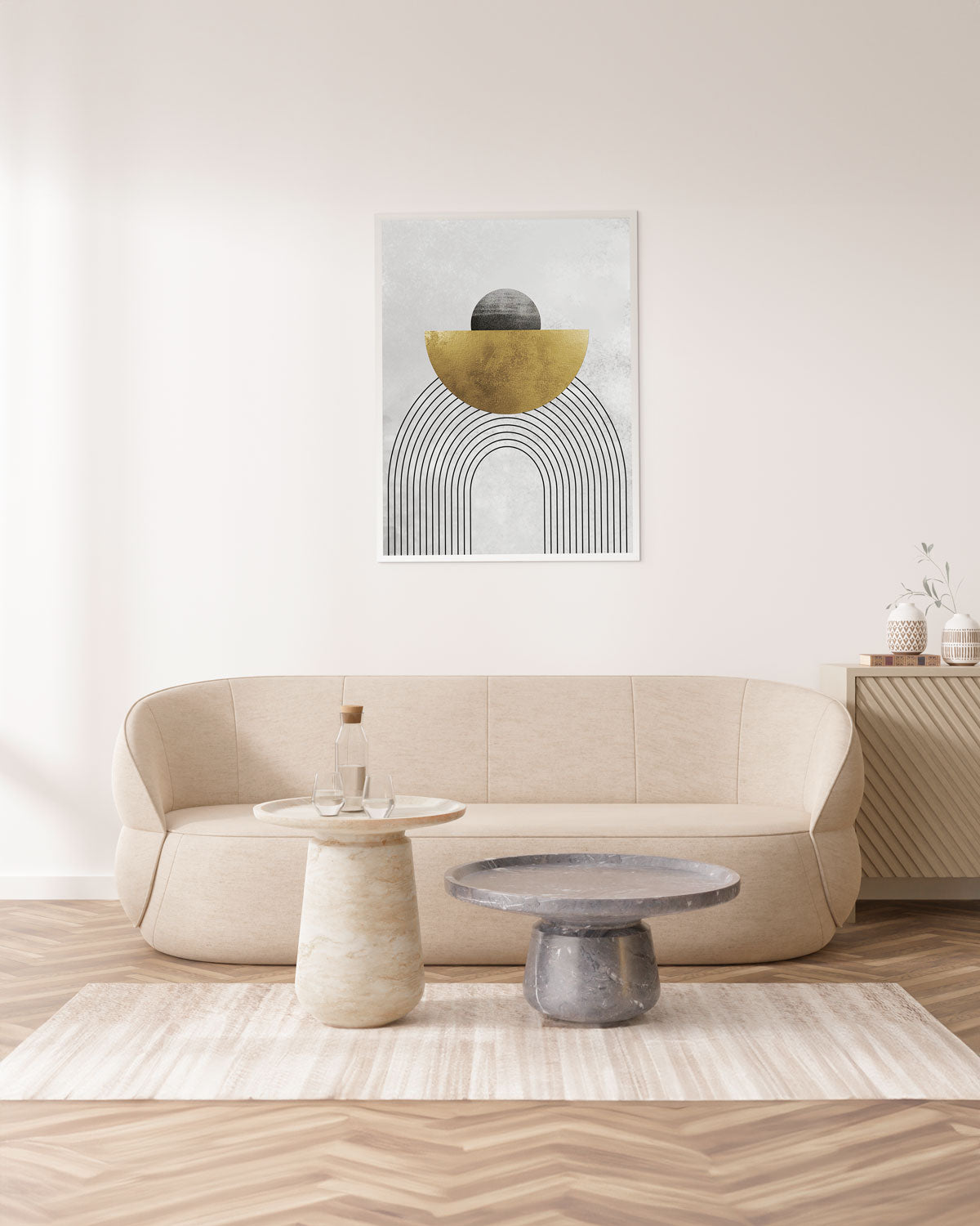 poster astratto eclissi, decorazione casa ideale per ambienti moderni