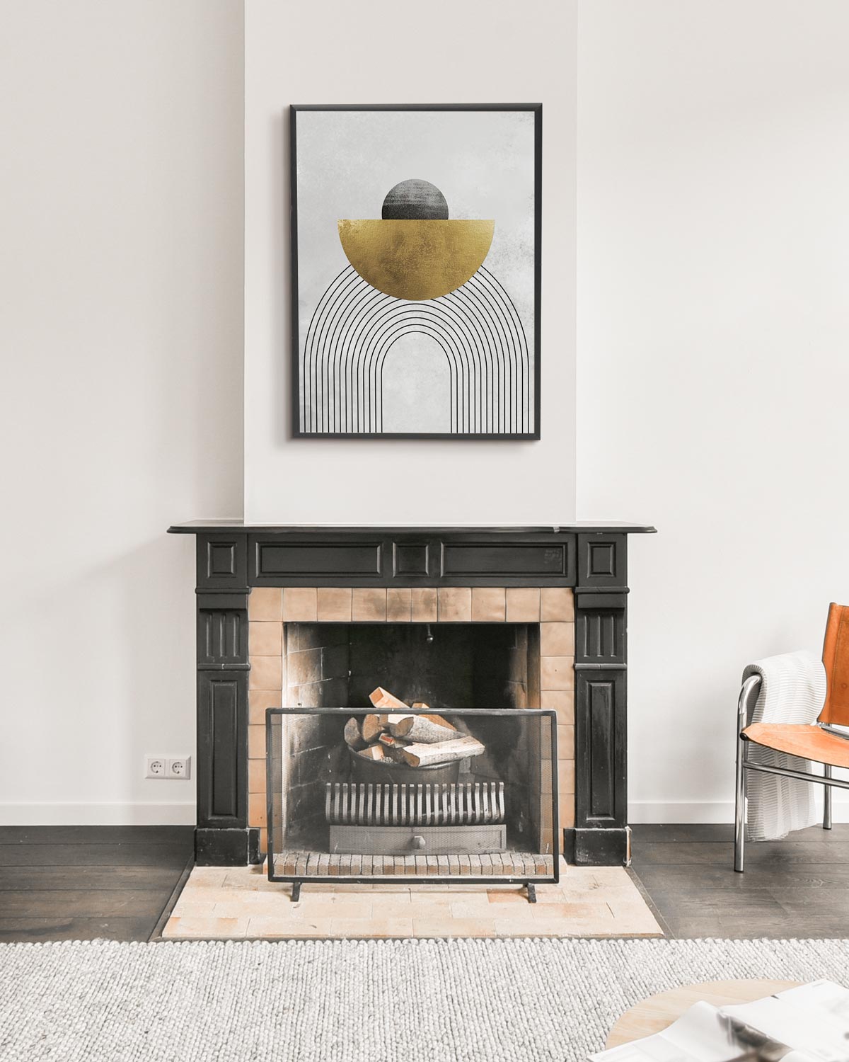 poster astratto eclissi, decorazione casa ideale per ambienti moderni