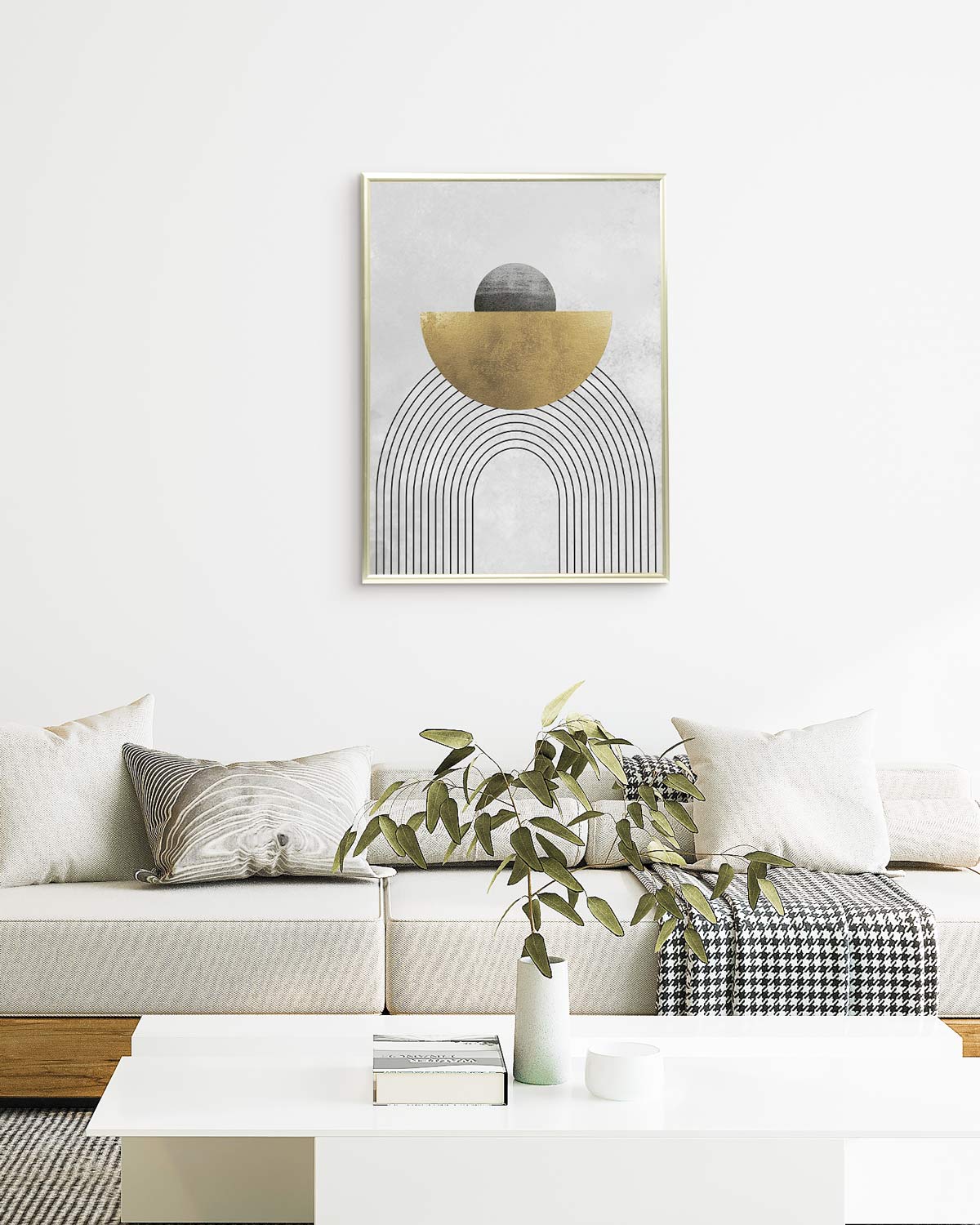 poster astratto eclissi, decorazione casa ideale per ambienti moderni