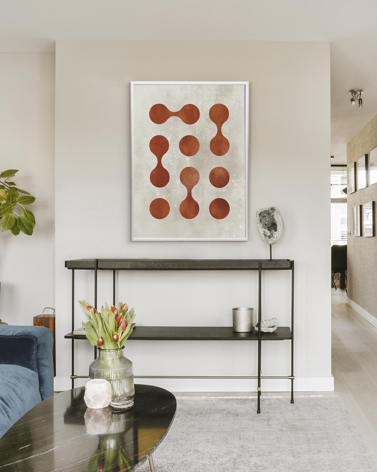 poster astratto connessioni, decorazione casa ideale per ambienti moderni