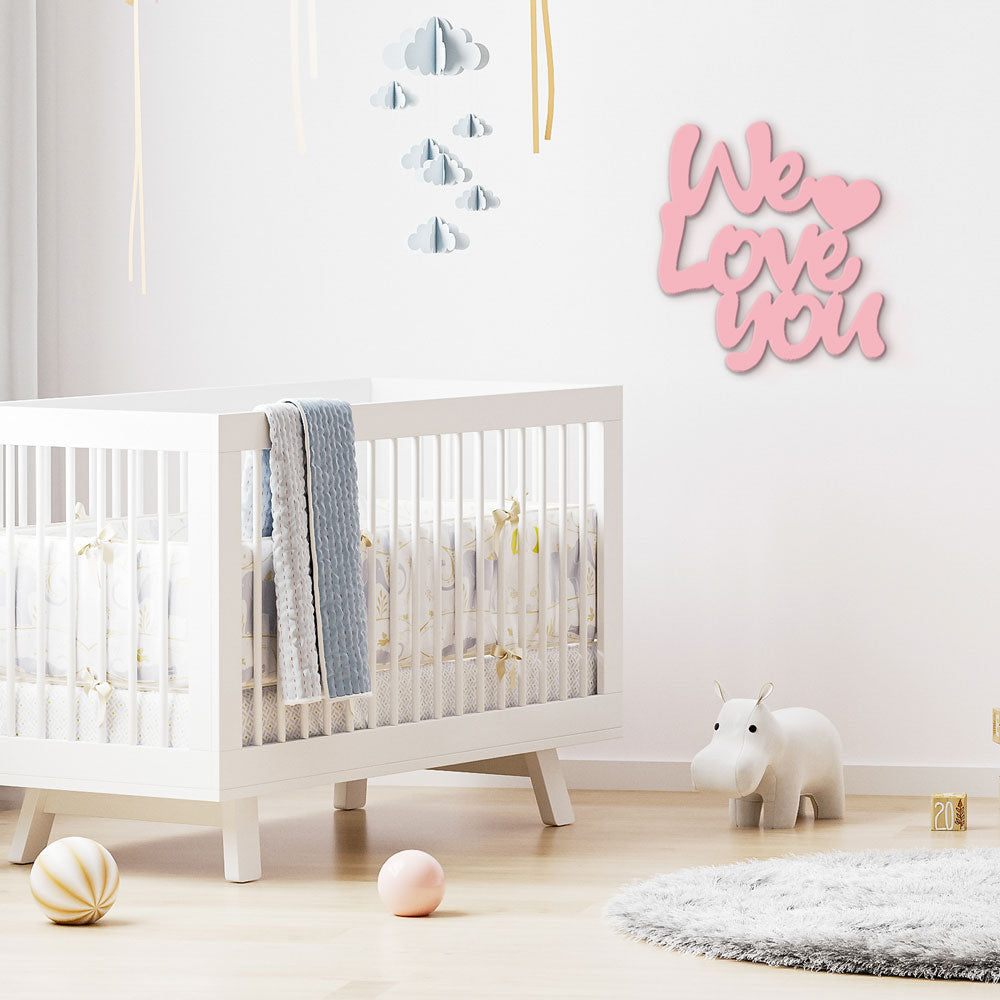 Scritta in legno Kids We Love you