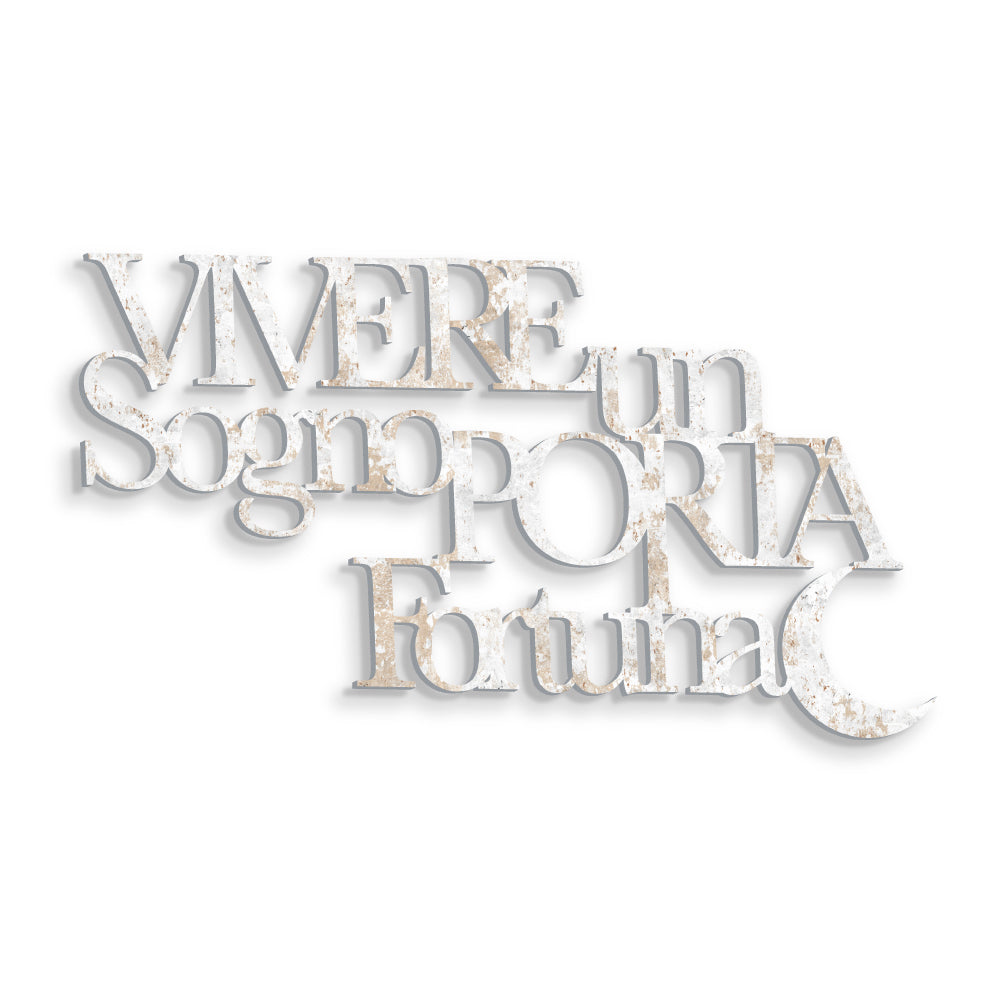 Scritta in Legno Vivere un Sogno