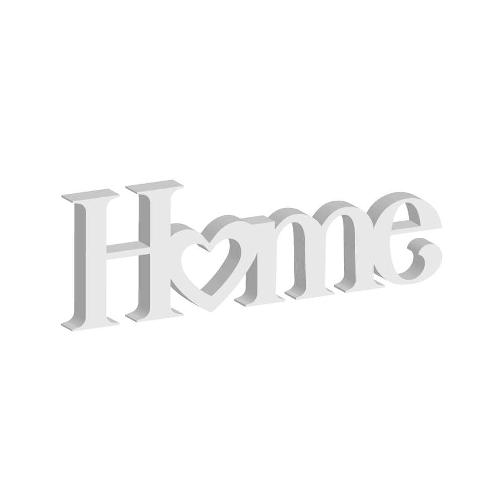 Targa da Appoggio Home heart