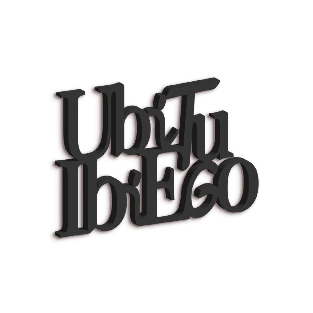 Targa in Legno Ubi tu ibi ego
