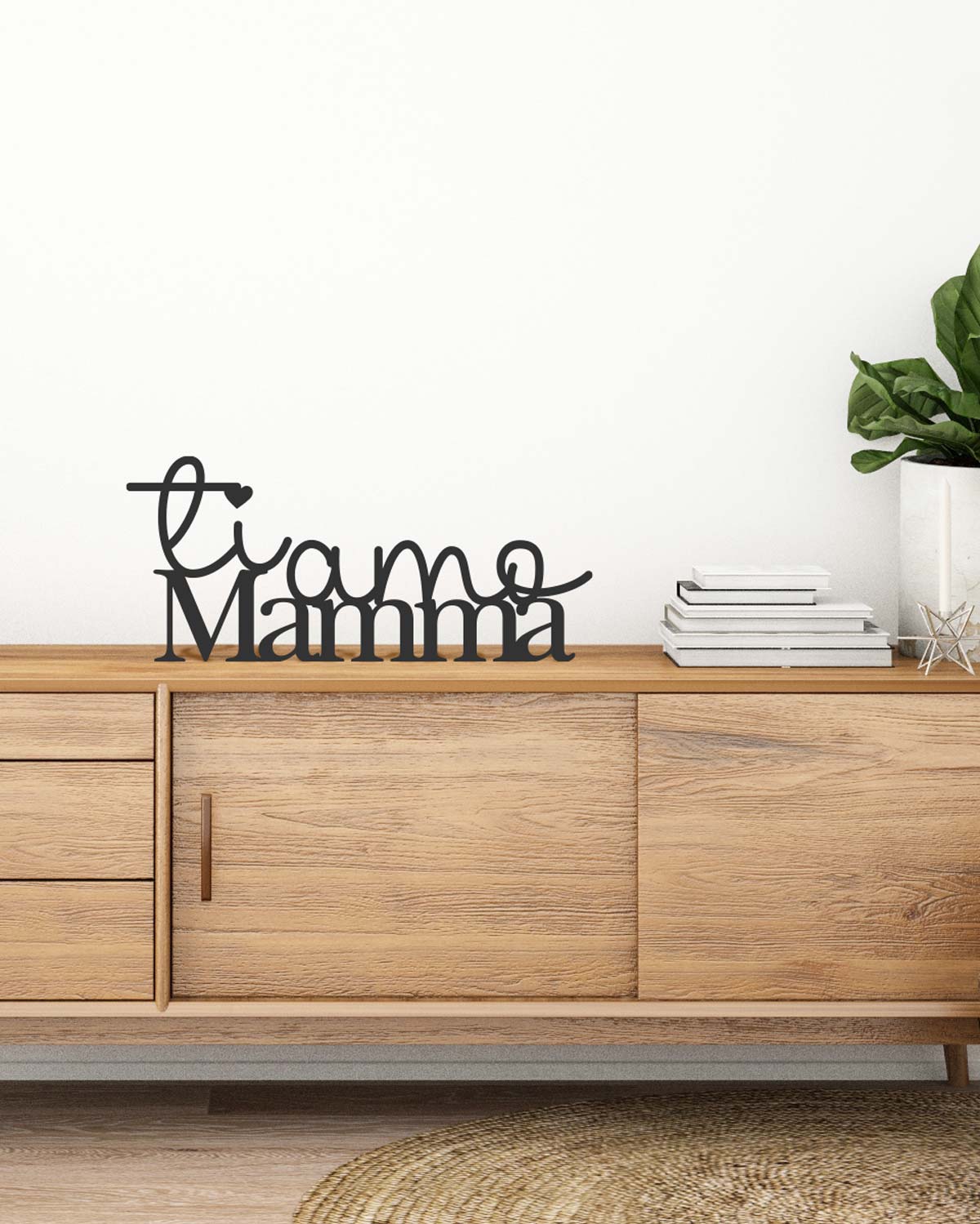 Targa in Legno Ti Amo Mamma