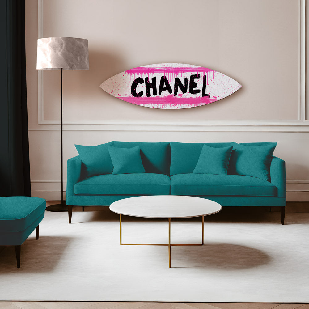 Surfboard Pink Drip